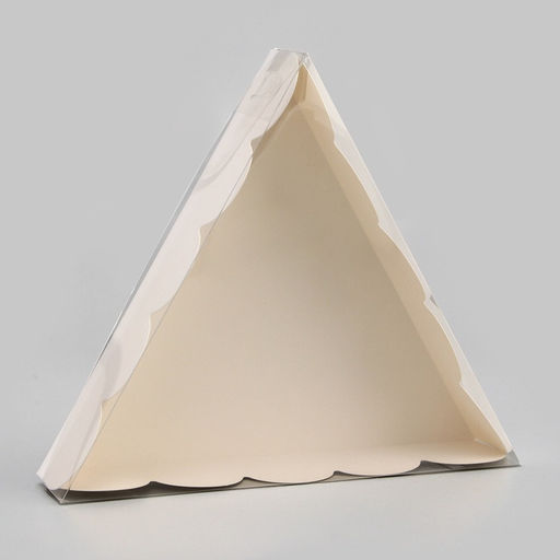 Цена за 5 шт. Коробка для печенья, белая, треугольная 18×18×4 см