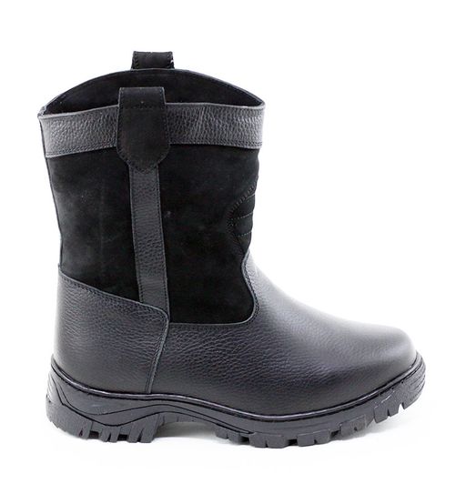 Мини-монголки мужские черные, литая подошва натуральная кожа - Мирунт фото 9