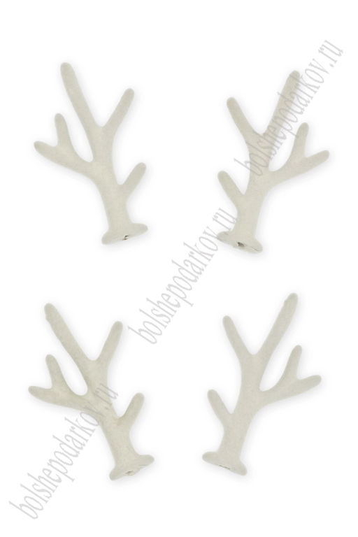 Рожки декоративные 6,7*4,2 см (10 пар) SF-7344, белый - Больше подарков фото 2