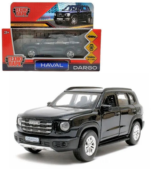 Технопарк. Модель "Haval Dargo" 12 см, дв, багаж, инер, черный, в кор. арт.DARGO-12-BK
