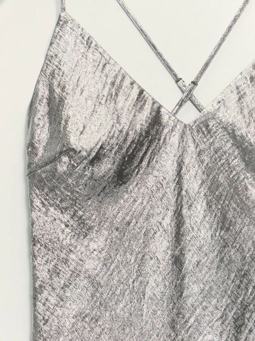 Платье миди из блестящей ткани / Zarina  фото 11