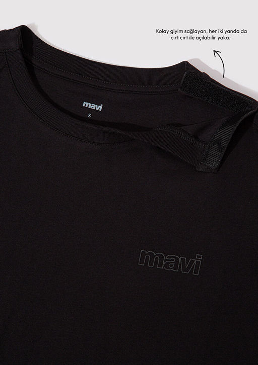 Mavi Logo Bask?l? Siyah Basic Kad?n Tisort  фото 4