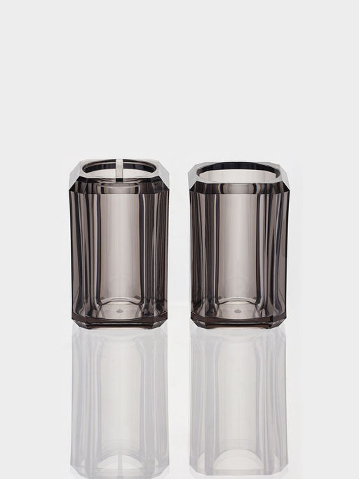 Набор для ванной «Кристалл», 4 предмета, дозатор, 2 стакана, мыльница