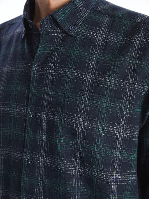 Slim Fit Uzun Kollu Ekose Erkek G?mlek