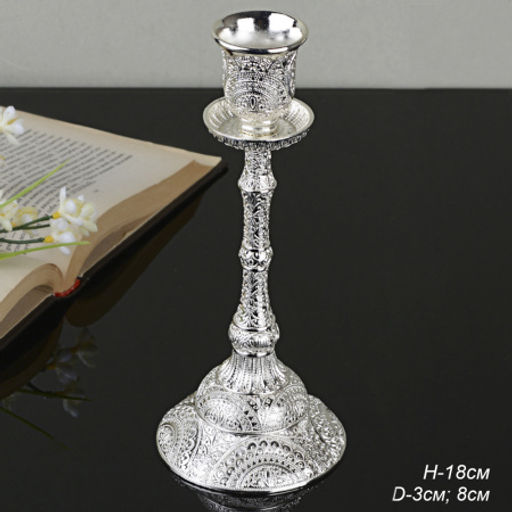 Подсвечник серебро 18 см / 301S /уп 48/ - Галеонтрейд фото 2