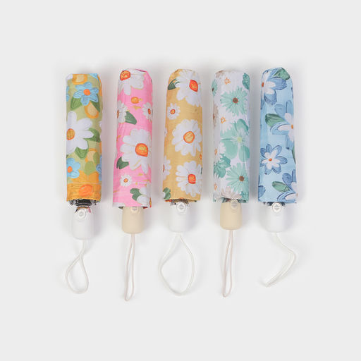 Зонт автоматический Цветы, эпонж, 4 сложения, 8 спиц, R = 49 см, цвет МИКС - Simaland фото 8