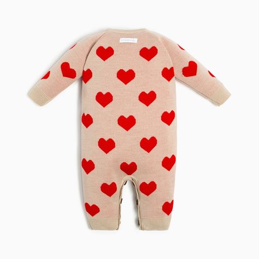 Комбинезон вязаный Крошка Я Сердечки, рост 68-74 см  фото 11