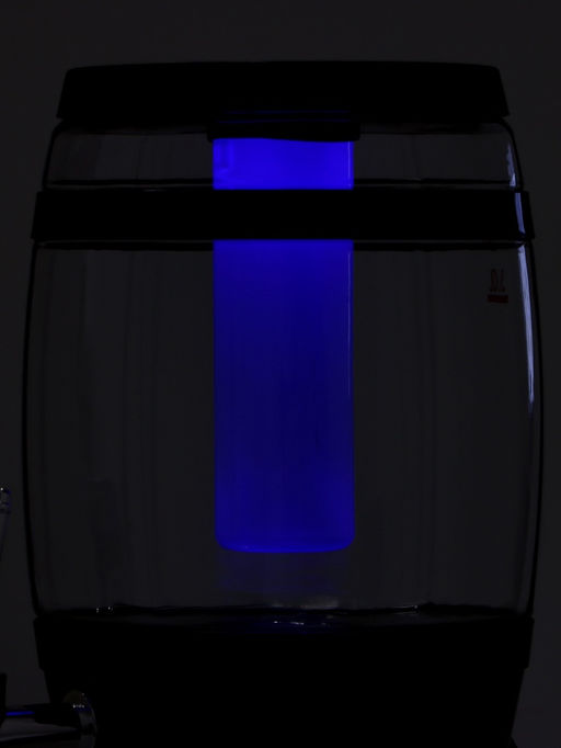 Пивной бочонок «Банный», колба 3 л, ёмкость для льда, подсветка, пластик, чёрный