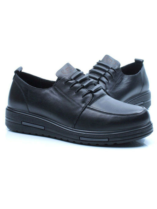 03-5065 BLACK Полуботинки женские (натуральная кожа) - Фабричный китай фото 12