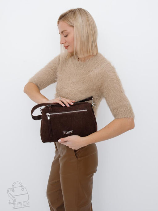 Сумка женская кожаная 1025CF coffee Polina&Eiterou