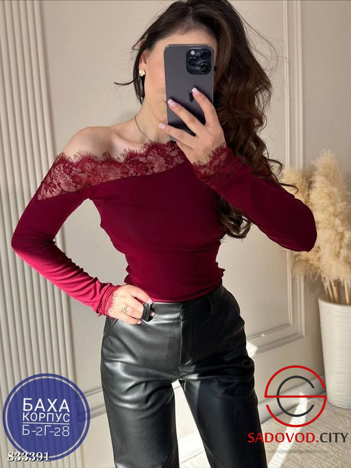 Лонгслив женский с гипюром - Bruno фото 4