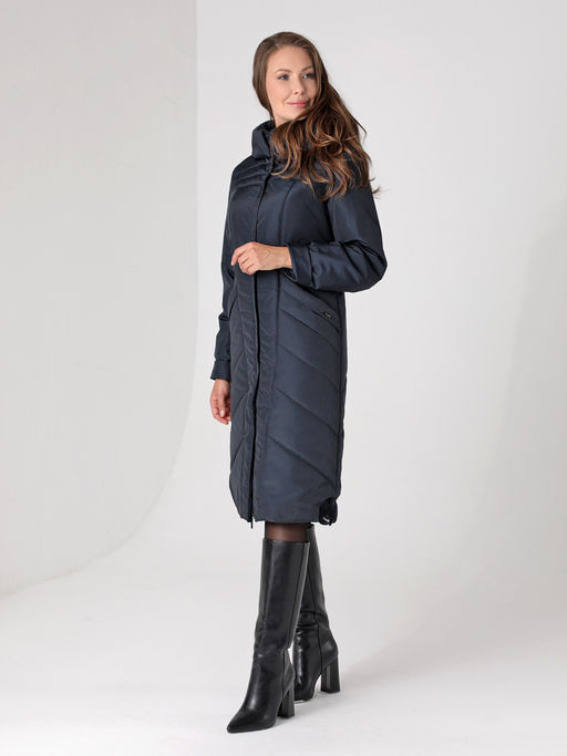 Еврозима! 24308 Пальто дем. т.синий