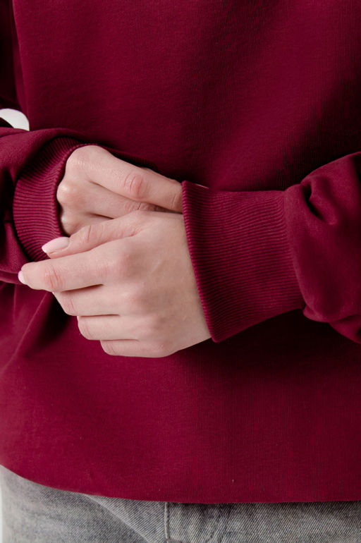 Арт. 1-5137 Свитшот женский полузамок 44-50 (4 шт) Цвет:бордовый - Калинка фото 9