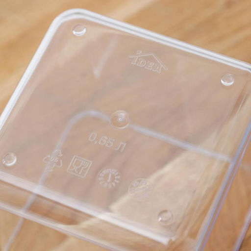 Ёмкость для хранения сыпучих продуктов IDEA «Степ», 650 мл, 10×9.5, пластик, крышка белая