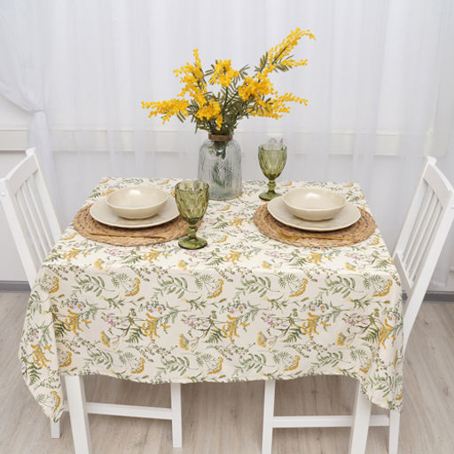 Скатерть Simple life 145х145, рогожка, 100 % хлопок, Хербал ОП