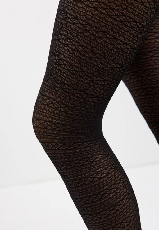 Колготки фантазийные CONTE DELICATE Колготки с ажурным рисунком nero  фото 5