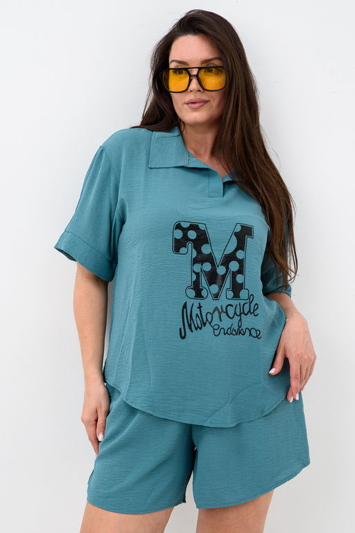 Комплект (рубашка+шорты) с печатью 52469