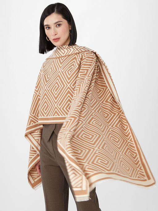 в составе ШЕРСТЬ и КАШЕМИР Большой, мягкий, теплый однотонный двусторонний палантин. - Tantino фото 3