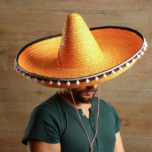 Карнавальная шляпа «Сомбреро», р-р. 56-58, цвет жёлтый