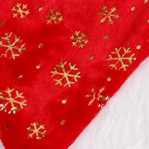 Колпак новогодний Ворс с золотыми снежинками 28х40 см, красный - Зимнее волшебство фото 7