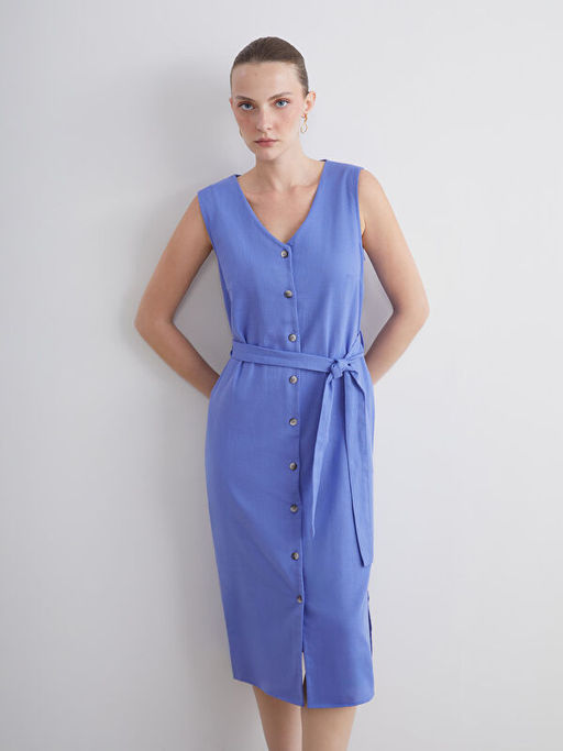 V Yaka Ku?akl? Elbise