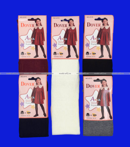 Цена за 5 шт. 5 ПАР - Dover (Алиса) колготки подростковые школьные с узором