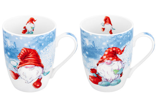 Набор 2 кружек 340 мл 11,5*8*10,5 см "Гномики" NEW BONE CHINA
