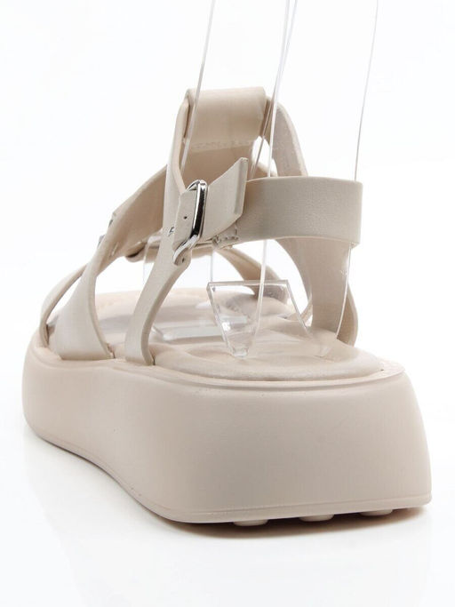 08-PET252-2 LT. BEIGE Босоножки женские (натуральная кожа)