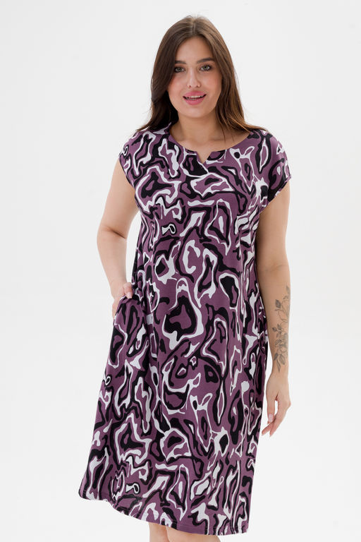 Платье женское из кулирки Стильное палитра лила - Амадэль фото 17
