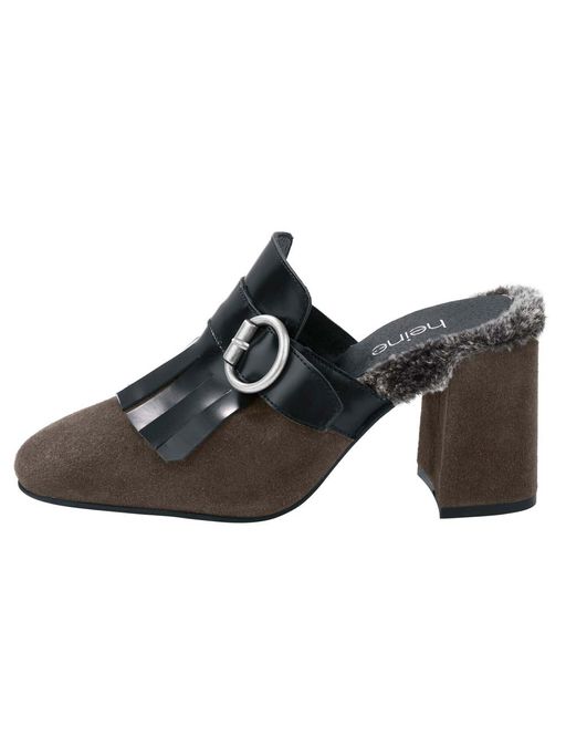 Шлепки, серо-черные - Heine фото 2