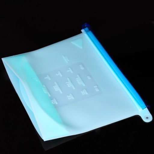 Пакет силиконовый для хранения с герметичной застежкой 1000 мл / HR-102 /уп 100/ - Галеонтрейд фото 5