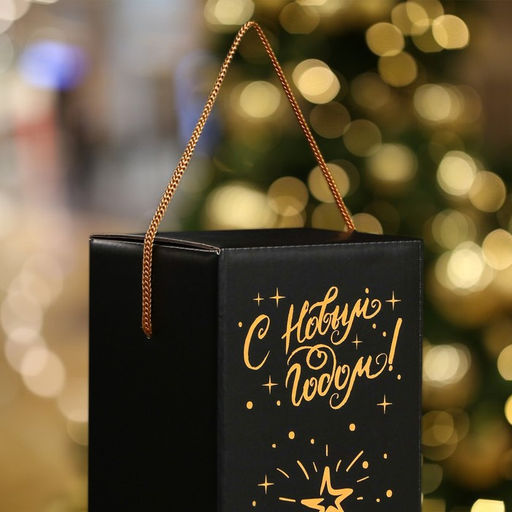 Коробка под шампанское Дракон на чёрном, 11 х 11 х 35 см - Simaland фото 4