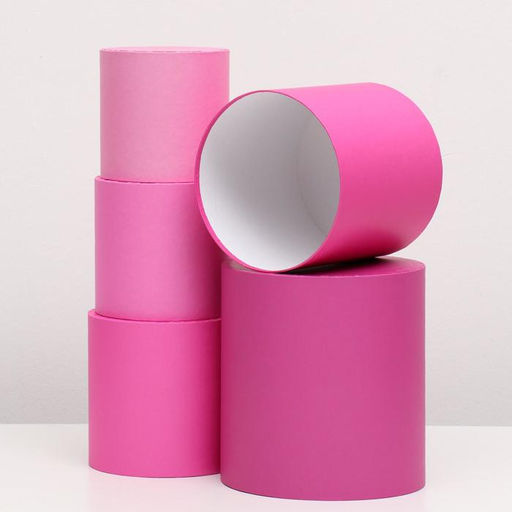 Набор круглых коробок 5 в 1 «Пантон 230», без крышек, 23×23×25 - 15×15×15 см