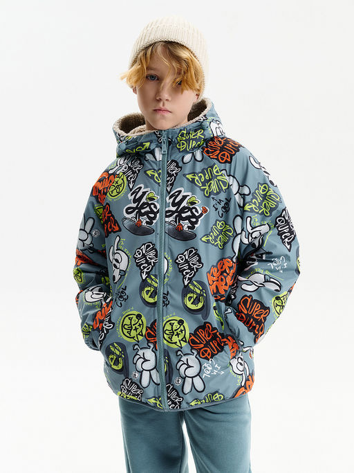 BZIM3387 Двусторонняя ветровка для мальчиков - Pelican фото 3