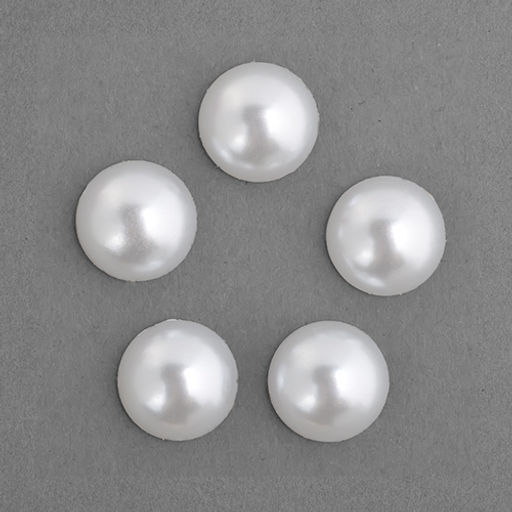 Полужемчужины перламутр Круг, арт.TBY-1908-33, 8 мм цв.33 белый уп.500г