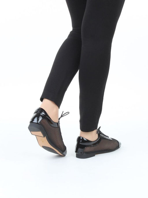 03-H17C-30AG BLACK Полуботинки женские (натуральная кожа)