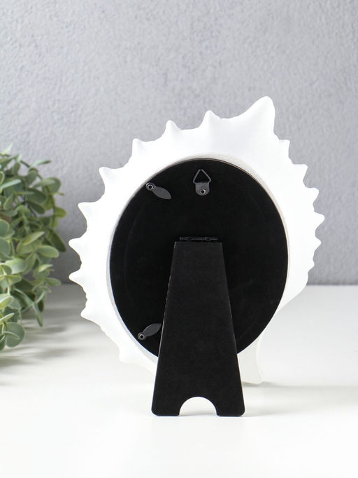 Фоторамка полистоун 10х15 см "Ракушка" белая состаренная 17,9х3х23,5 см