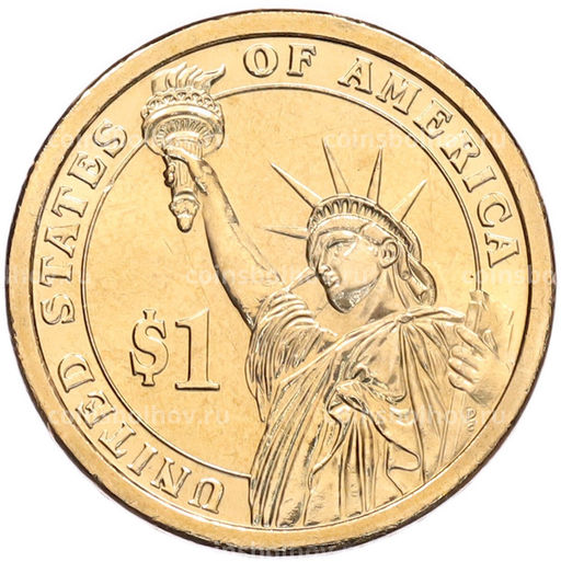 Монета 1 доллар 2010 года (P) США 16-й президент США Авраам Линкольн