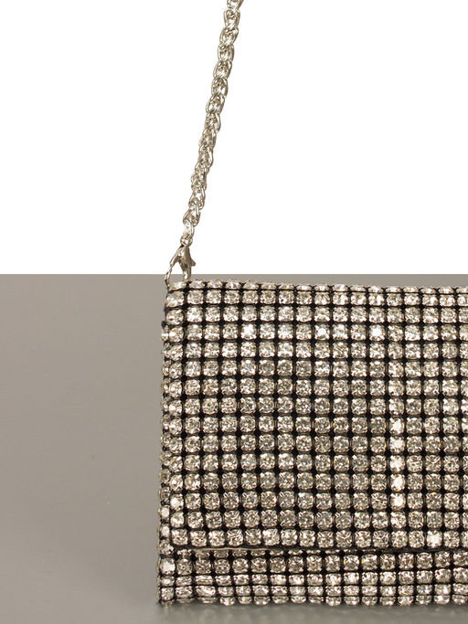 LACCOMA сумка ST167-червонное серебро стразы  фото 5