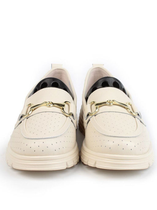 03-PDD164-2 BEIGE Полуботинки женские (натуральная кожа)