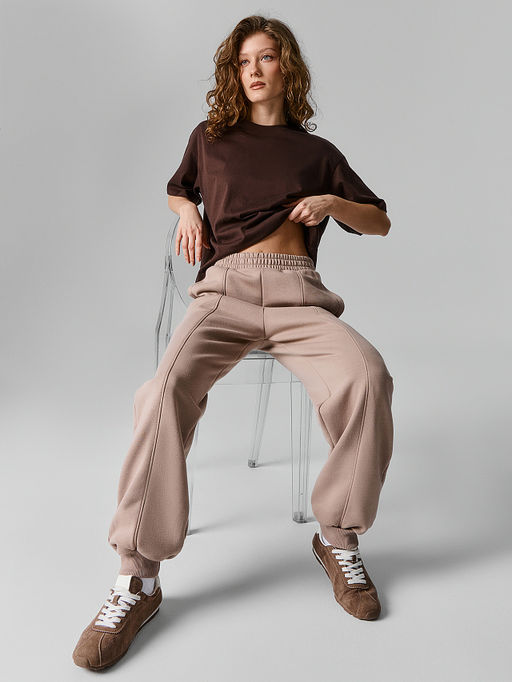 Брюки спортивные женские коричневые - Mark formelle фото 4
