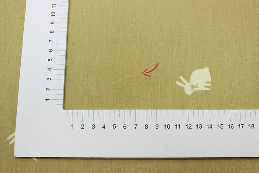 Сатин Зайка с бантиком цв.бежево-желтый, СОРТ2, ш.2.35м, хлопок-100%, 110гр/м.кв - Купава фото 4