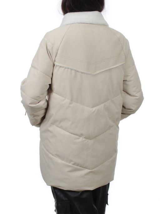 S24-263 BEIGE Куртка демисезонная женская (100 гр. холлофайбер) - Fashion фото 6