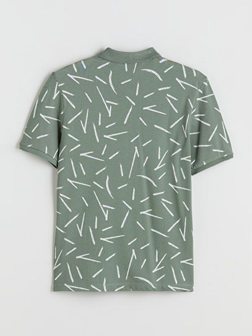 Polo Yaka Desenli Pike Erkek Ti??rt