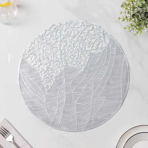 Цена за 12 шт. Салфетка сервировочная Доляна Фэйви, 3838 см, цвет серебро  фото 2