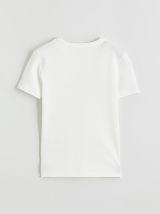 Bisiklet Yaka Basic K?z ?ocuk Ti??rt