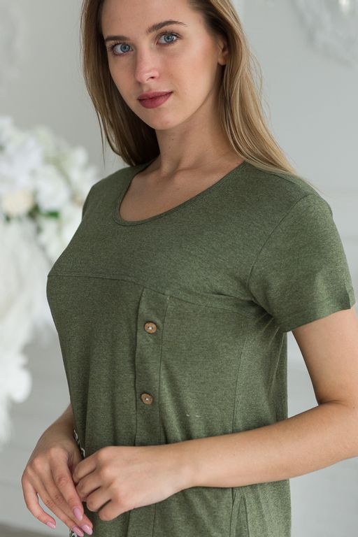 Туника женская из кулирки Флоранс хаки - Амадэль фото 5