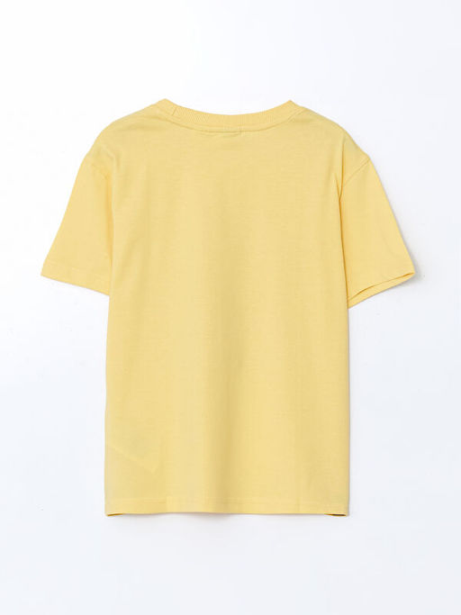 Bisiklet Yaka One Piece Bask?l? K?sa Kollu Erkek ?ocuk Ti??rt