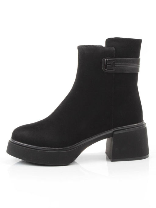 04-M3-5248 BLACK Ботинки зимние женские (натуральная кожа, натуральный мех)