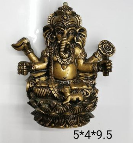 Ганеш в лотосе KBL-26 символ мудрости и счастья, помогает бизнесменам 9см-8см